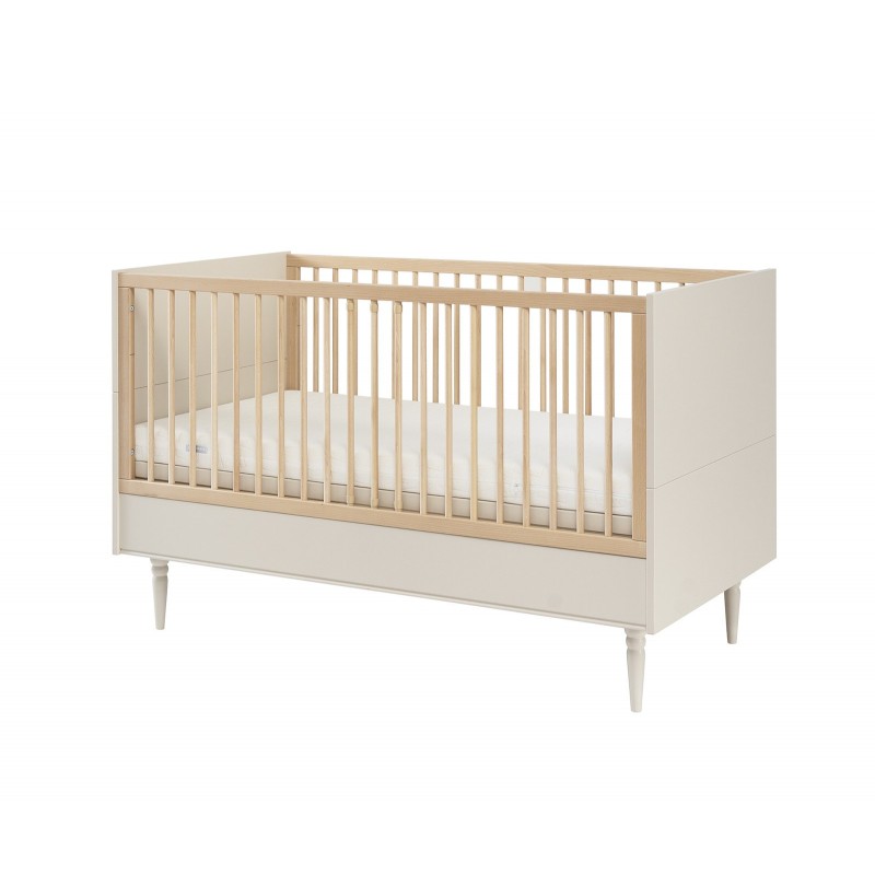 Łóżeczko dziecięce Pinio PETITE 120×60 cm – tapczanik 2w1, drewniane, regulowane