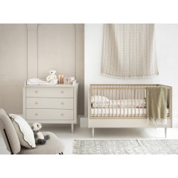 Łóżeczko dziecięce Pinio PETITE 140×70 cm – tapczanik 2w1, rosnące łóżko, drewniane, regulowane