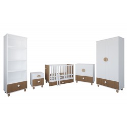 Szafa biała z szuflada loft - zestaw mebli dziecięcych