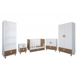 Szafa biała z szuflada loft - zestaw mebli dziecięcych