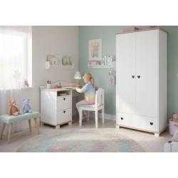 Biurko dla dziecka Serca - dąb królewski