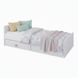 Nowoczesne łóżko dziecięce LOFT z szufladami – tapczan jednoosobowy 160x80