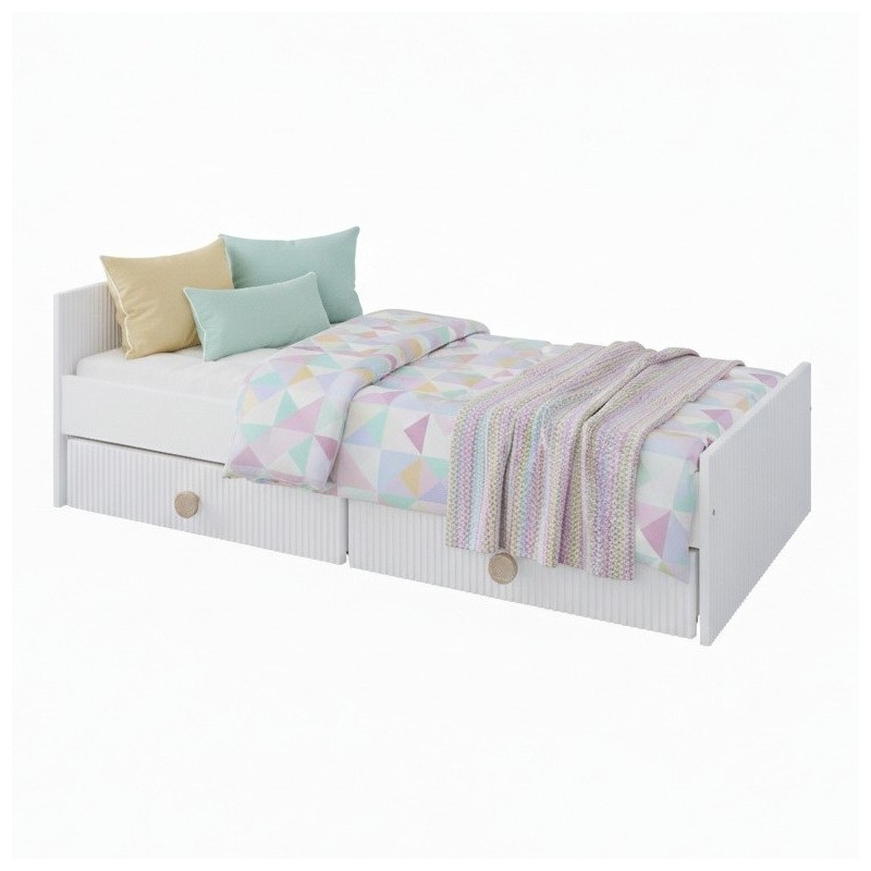 Nowoczesne łóżko dziecięce LOFT z szufladami – tapczan jednoosobowy 160x80