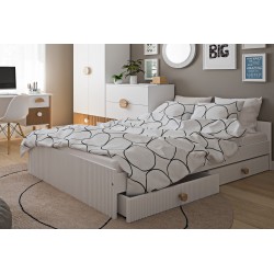 Nowoczesne łóżko dziecięce LOFT z szufladami – tapczan jednoosobowy 200x120