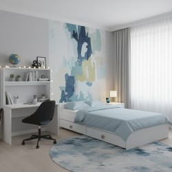 Nowoczesne łóżko dziecięce LOFT z szufladami – tapczan jednoosobowy 200x120