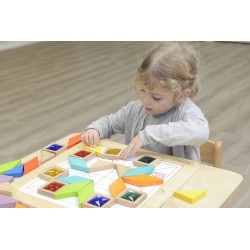 MASTERKIDZ Układanka Mozaika Nauka Kolorów i Kształtów Tangram Montessori