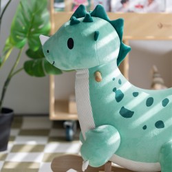 CLASSIC WORLD Miękki Pluszowo-Drewniany Bujak Dinozaur na Biegunach