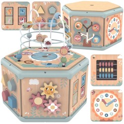 TOOKY TOY Drewniany Sześciokąt Montessori Otwierane Pudełko