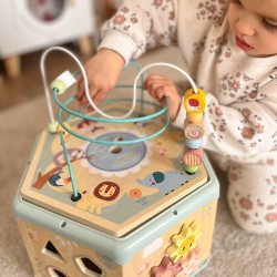 TOOKY TOY Drewniany Sześciokąt Montessori Otwierane Pudełko