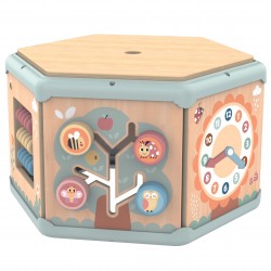TOOKY TOY Drewniany Sześciokąt Montessori Otwierane Pudełko