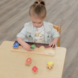 MASTERKIDZ Drewniana Grządka Edukacyjna Liczby, Kolory i Warzywa