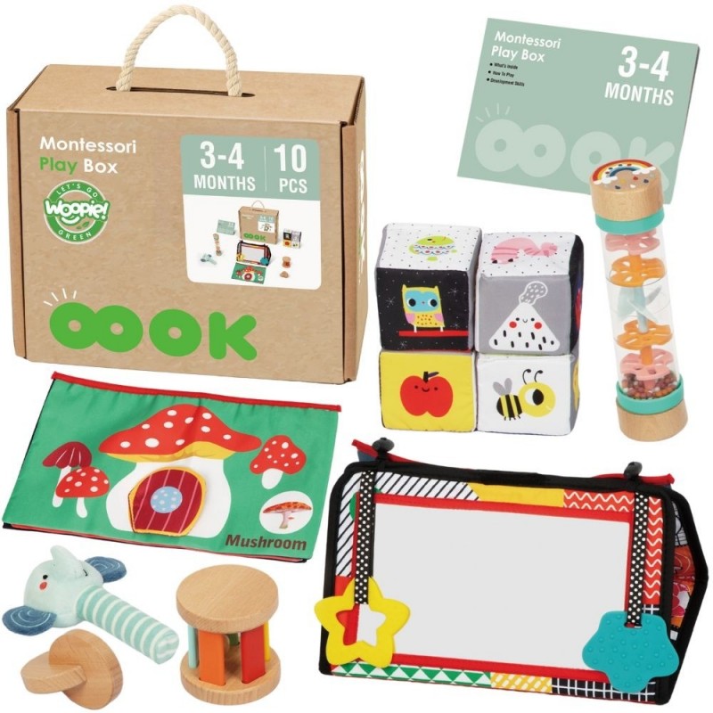 WOOPIE GREEN Pudełko XXL Montessori Sensoryka i Edukacja 6w1 FSC