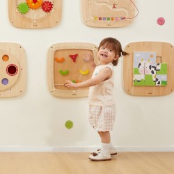 VIGA Drewniana Tablica Manipulacyjna Sensoryczna Gra w Pinball