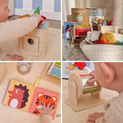 WOOPIE GREEN Box Pudełko XXL Montessori Edukacyjne 6w1 Sensoryczne 5-6 Miesięcy 13el. FSC