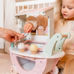 WOOPIE GREEN Lodziarnia XXL Sklepik Pastelowy Wózek z Lodami
