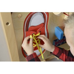 MASTERKIDZ Tablica Edukacyjna - Zręczność Manualna Sznurowanie Montessori