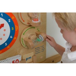 MASTERKIDZ Nauka Odczytywania Zegara Ścienna Tablica Edukacyjna Flex