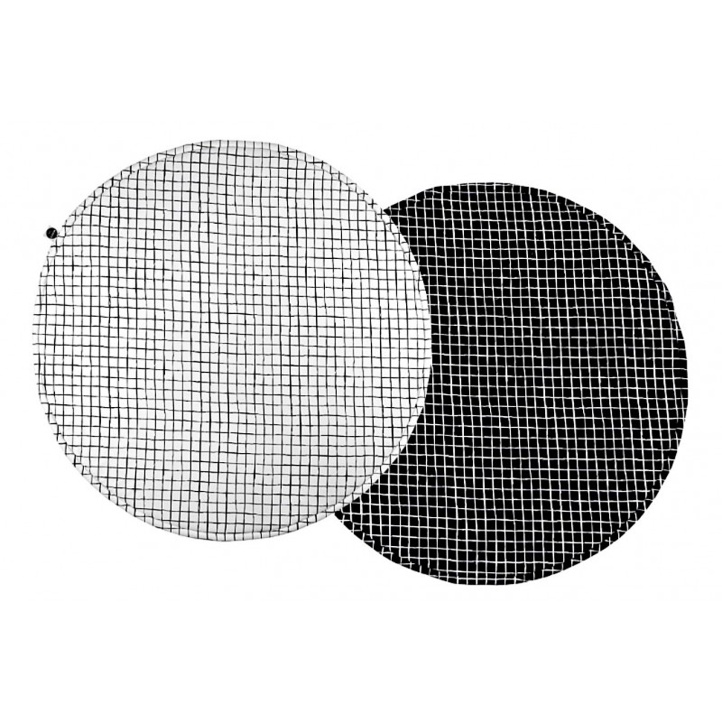 Mata do zabawy Monochrome Grids czarna kratka