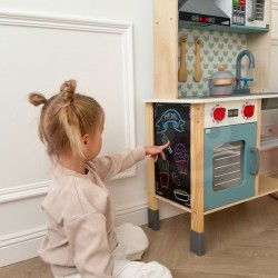 TOOKY TOY Duża Drewniana Kuchnia dla Dzieci 10 el. FSC