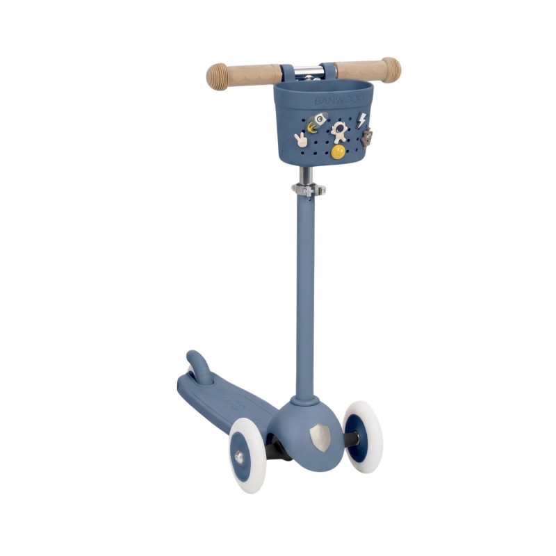 Banwood Hulajnoga ECO z koszykiem Pin & Ride Deep Sea