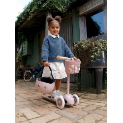 Banwood Hulajnoga ECO z koszykiem Pin & Ride Dusty Rose