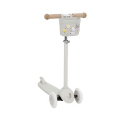 Banwood Hulajnoga ECO z koszykiem Pin & Ride Ivory