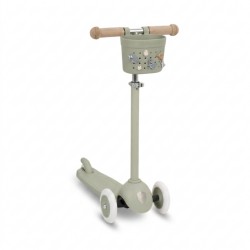 Banwood Hulajnoga ECO z koszykiem Pin & Ride Olive