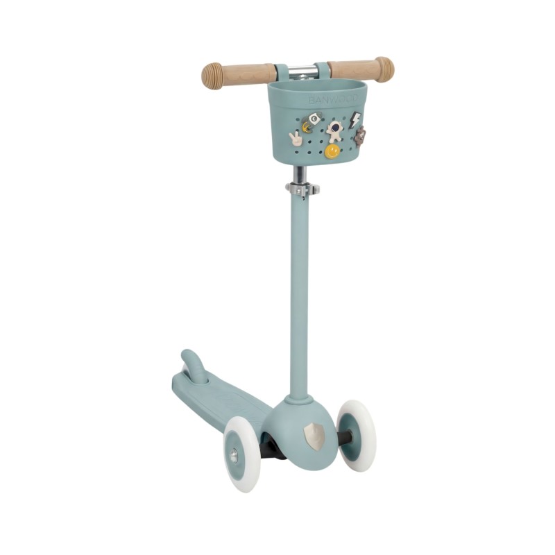 Banwood Hulajnoga ECO z koszykiem Pin & Ride Teal