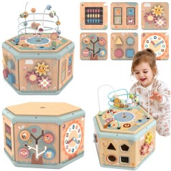 TOOKY TOY Drewniany Sześciokąt Montessori Otwierane Pudełko