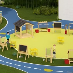 CLASSIC WORLD EDU Duży Drewniany Domek Altana Plac Zabaw