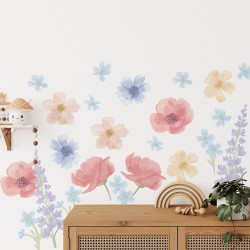 Naklejki na ścianę Wiosenny Ogród – Dekoracja Pokoju Dziecka Boho Zestaw II
