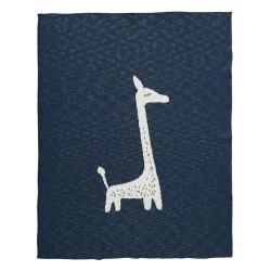 Fresk Tkany kocyk z bawełny organicznej 80 x 100 cm Żyrafa