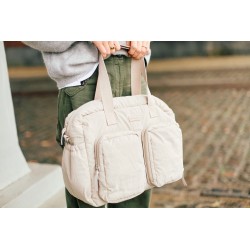 Childhome Torba do wózka + mała torebka Mellow Beige