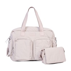 Childhome Torba do wózka + mała torebka Mellow Beige