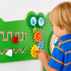 VIGA Tablica Sensoryczna Manipulacyjna Krokodyl Certyfikat FSC Montessori