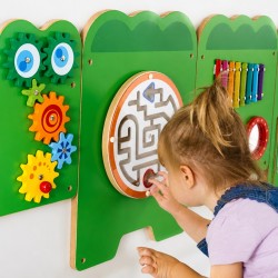 VIGA Tablica Sensoryczna Manipulacyjna Krokodyl Certyfikat FSC Montessori