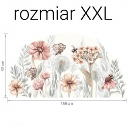 Naklejka na ścianę Polne Kwiaty do pokoju dziecka – Styl Boho