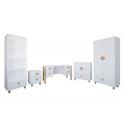 Szafka nocna LOFT biała 57 cm z dwiema szufladami