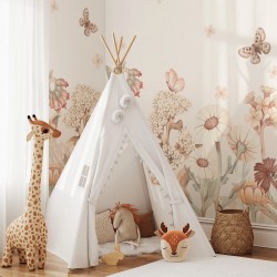 Tapeta dla dzieci kwiaty boho – małe