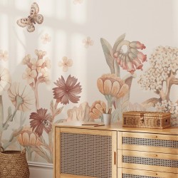 Tapeta dla dzieci kwiaty boho – małe