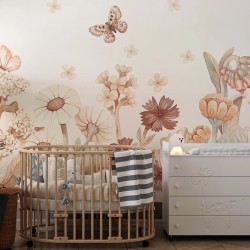Tapeta dla dzieci kwiaty boho – małe