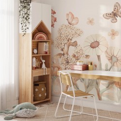 Tapeta dla dzieci kwiaty boho – duże