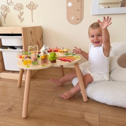 VIGA PolarB Stół Stolik Edukacyjny Aktywności Piramidka Cymbałki Sensoryka Montessori