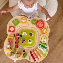 VIGA PolarB Stół Stolik Edukacyjny Aktywności Piramidka Cymbałki Sensoryka Montessori