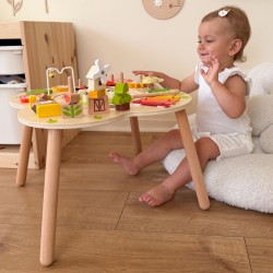 VIGA PolarB Stół Stolik Edukacyjny Aktywności Piramidka Cymbałki Sensoryka Montessori