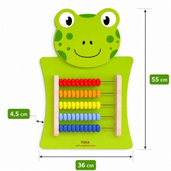 VIGA Drewniana Tablica Manipulacyjna Liczydło Żabka Certyfikat FSC Montessori