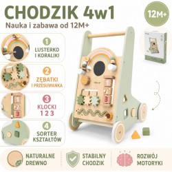 VIGA PolarB Drewniany Pchacz Chodzik Zielony Edukacyjny