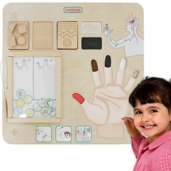 MASTERKIDZ Tablica Edukacyjna Zmysł Dotyku Montessori