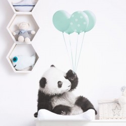Naklejka Panda Balony Mięta