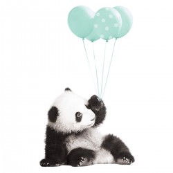 Naklejka Panda Balony Mięta